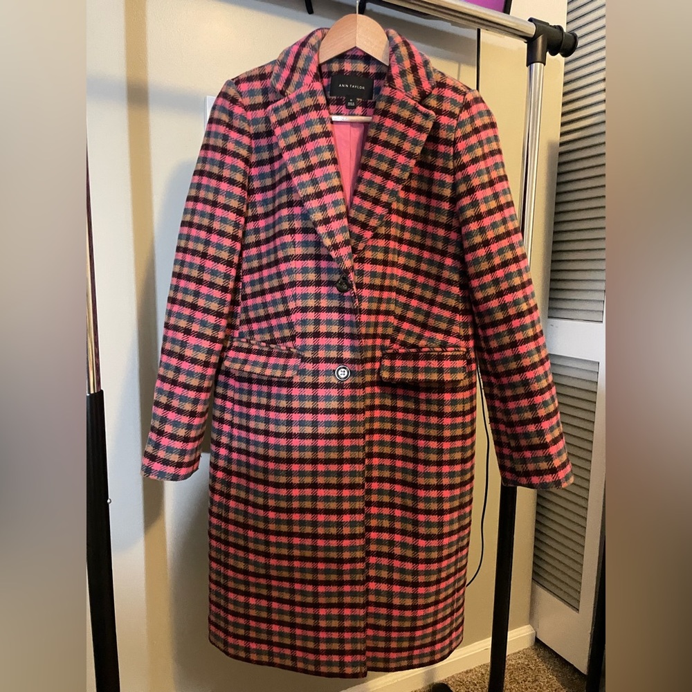 Ann Taylor Plaid Coat